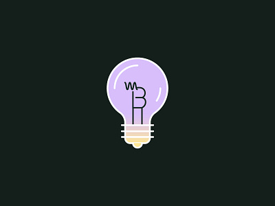 B.Ideas Logo branding gradient icon lightbulb lilac logo