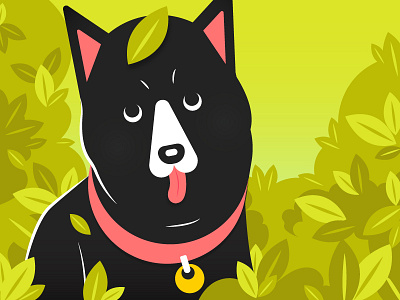 Her name is Petunia black shepherd bushes dog explore good dog good girl illustration leaf pooch shepherd dog