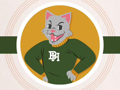 Cat Mascot cat feline high school illustration mascot sport varsity