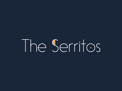 The Serritos Logo blue branding logo mustard type