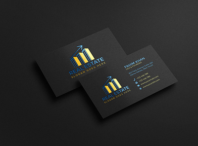Real Estate logo With Business Card brand identity branding business card business card mock up collaterals construction corporate identity design effendy identity logo luxury luxury branding minimalist print print design real estate real estate branding real estate logo stationary