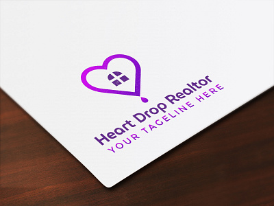 Heart Drop Real Estate Logo