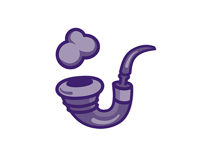 Clue clue fun icon illustration pipe smoke web app whimsical