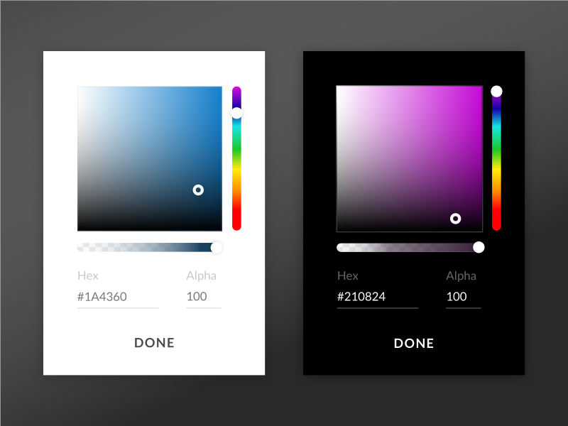 Color Picker UI Design by Charlie Maynard on Dribbble