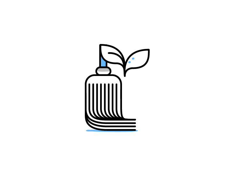 Maintenance Icons Pt 3 simple minimal leaves leaf floor clean responsible sustainable green mop illustration icon