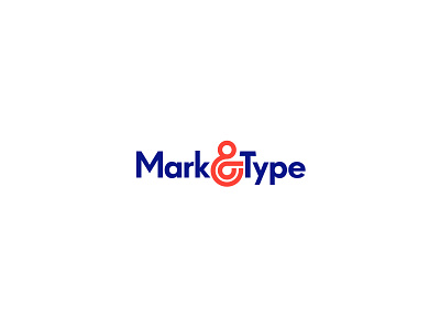 Mark & Type agency ampersand icon logo mark reflex blue type warm red