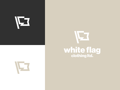 🏳 apparel branding clothing design flag icon line logo mark minimal surrender type white