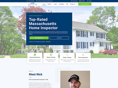 Aventine Home Inspections - Website branding graphic design logo ui
