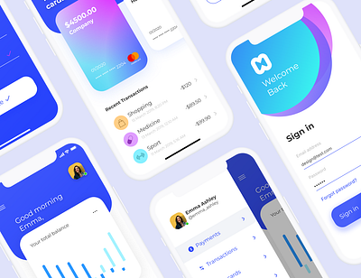 Modern Finance App app design bank banking banking app card design credit card finance finance app finances fintech shopping ui uiux ux wallet