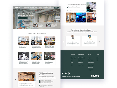 SPACE Landing Page coworking coworking space design landing page ui ui design ux ux desgin web web design website website concept website design