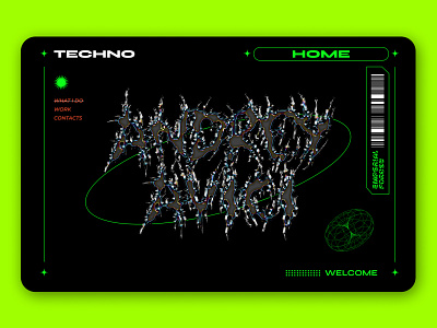 Techno homepage design
