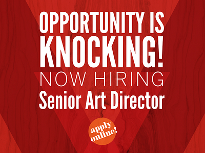 We're Hiring! amazing team art director atlanta designer hiring