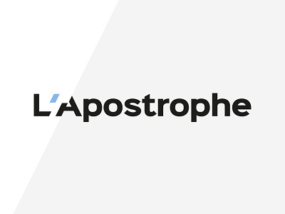 L'Apostrophe apostrophe black blue font french logo school tutoring type typography