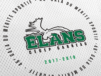 Élans circle crest green jersey logo moose sport team vector