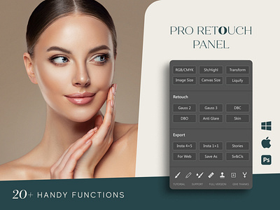 Pro Retouch Panel for Photoshop face retouch retouch