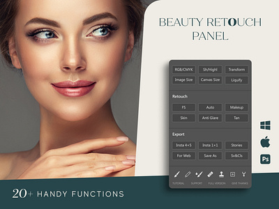 Beauty Retouch Panel for Photoshop face retouch retouch