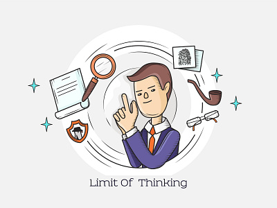 Limit of Thinking character character art character concept character design creative creative design creative illustration design detective digital illustration illustration art smart snooper unique vector vector art vector illustration web