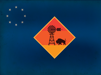 Ogallala Republic Fictional Flag buffalo vexillology