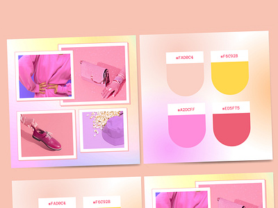 Gradient Moodboard and Color Palette Design branding design instagram post
