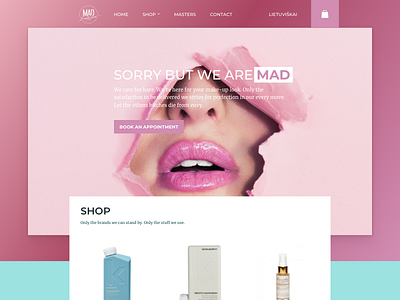 MAD Beauty Squad Home Page branding design flat ui ux web website