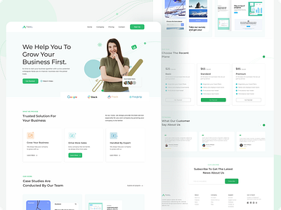 Digital agency landing page design