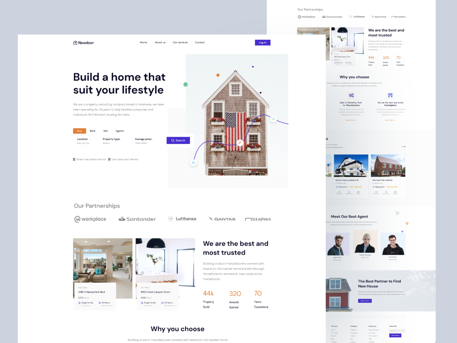 Real Estate - Landing Page Design by Akikul Haque on Dribbble