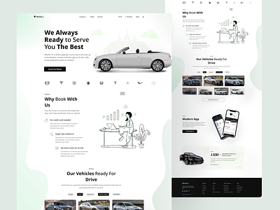 Car Rental Website Design 2021 trend booking car car booking concept graphic design homepage landingpage minimalism mockup rental service ui uiux use interface website design