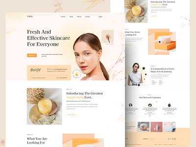 Skin-Care Product Landing-Page 2021 trend beauty dailyui header landing page design makeup shopping skincare ui uiux website