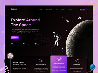 Space travel web site