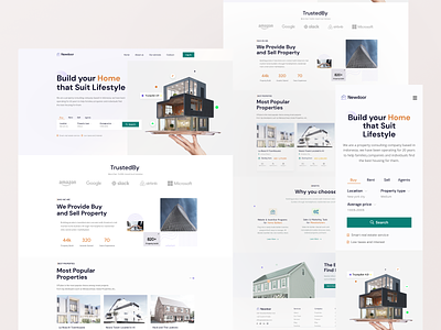 Real Estate landing page design builders company corporate house housing landingpage properties real estate agency realestate website