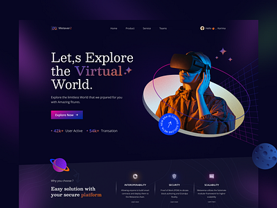 Metaverz - Landing Page Hero Explorations