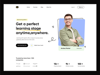 E-leaning : landing page