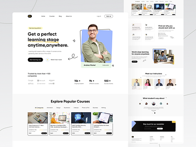 E-leaning : landing page