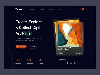 NFT Marketplace Website blockfi branding crypto landingpage nft ntf marketplace socialfi trend uidesign uiux web design website