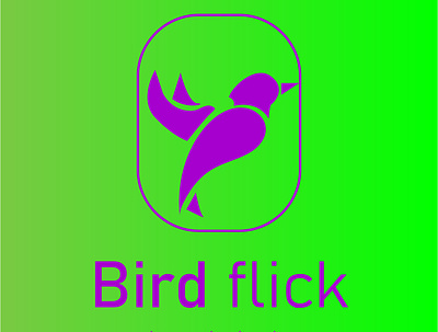 Bird flick brand branding design designer flat icon illustrator logo logodesign minimalist