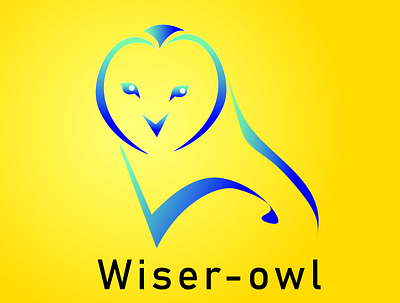 Wiser-owl brand branding design flat icon illustrator logo