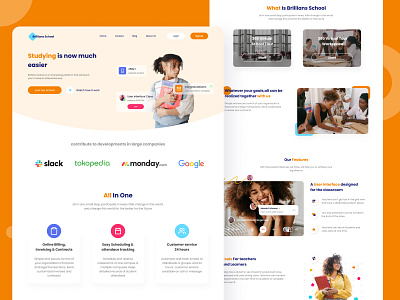 School Design Website : Brillians School 🏫 app app design application art course app courses design illustration online online course online learning school school app school logo study studying ui ux website websites