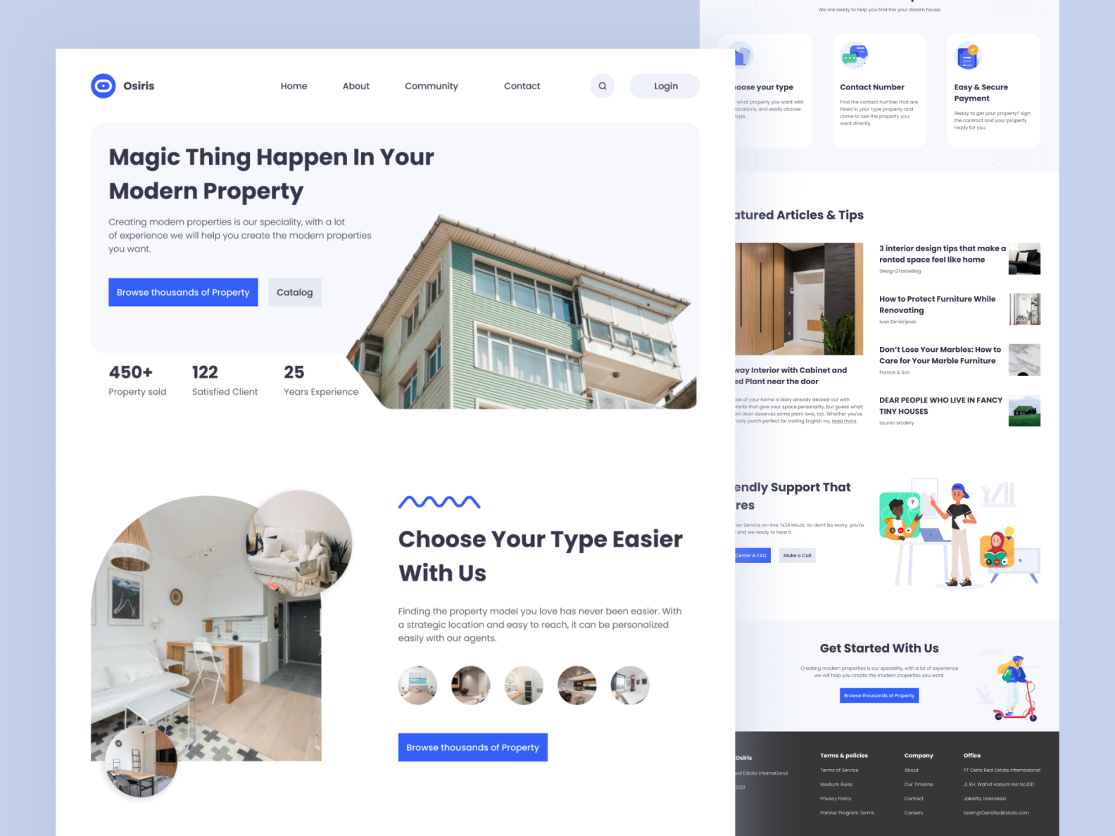 Real Estate Landing Page Osiris by Chres Charlilo on Dribbble