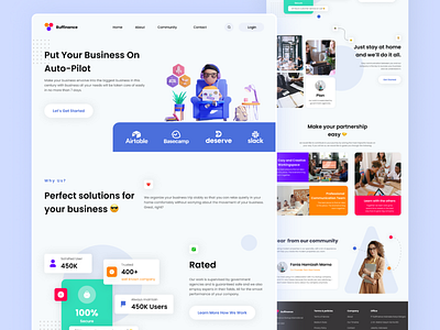 Financial Company Management Landing Page