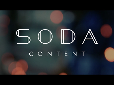 SODA Content logo art deco branding content design film graphic logo logo design soda