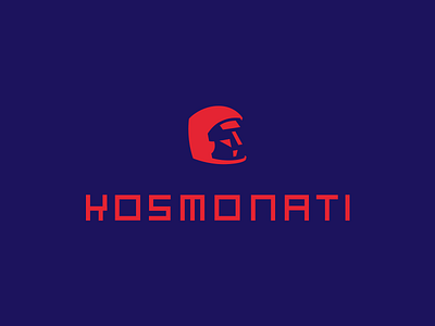 Kosmonati astronaut cosmonaut helmet logo russian space typography