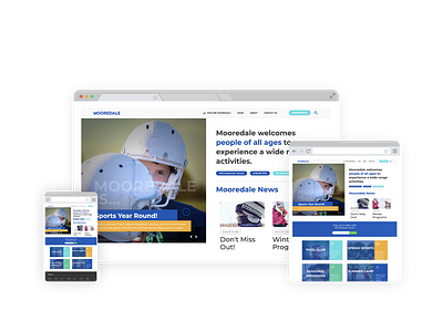 Mooredale - Community Center Website agency design mooredale web design website website design