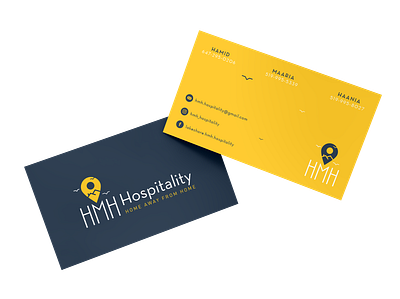 HMH Hospitality - Business Cards agency branding business card business card design design hmh hospitality hospitality management holding illustrator logo