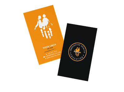 iHEALTHe - Business Cards agency branding business card business card design design ihealthe illustrator innovative health design logo