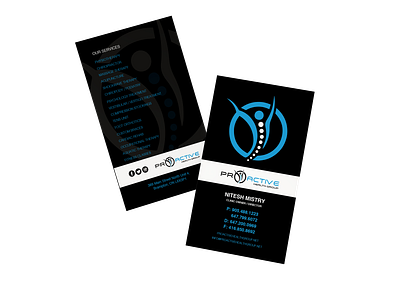 Pro Active - Business Card agency branding business card business card design design group health illustrator logo pro active proactive