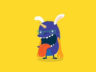 Monster No. 3 - Mutant Unicorn Bunny bunny character design creature doodle illustration monster rabbit unicorn