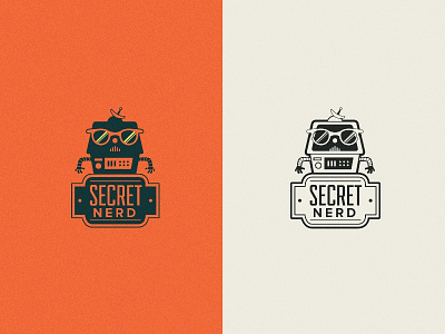Secret Nerd Logo 3 branding flat geek identity illustration logo nerd