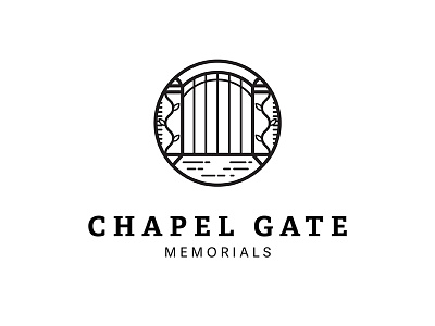 Chapel Gate Memorials branding chapel gate illustration lines logo memorial minimalist vines