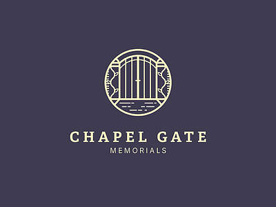 Chapel Gate Memorials branding chapel gate illustration lines logo memorial minimalist vines