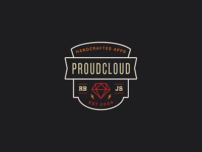 Proudcloud Sticker 01 badge js logo proudcloud ruby sticker